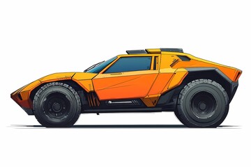 Innovative Off-Road 4x4 Concept Car Illustration: Modern, Stylized, and High-Performance Automobile Design