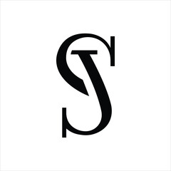 letter Sj or Js friendly  classic logo