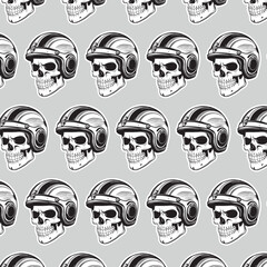 A skull with a skull and a black background with spots