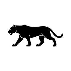 Obraz premium tiger vector illustration Vector icon illustration silhouette Graphics design white background 