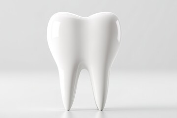 White tooth model showcasing dental health and hygiene in a clean, bright environment for educational purposes