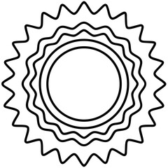 stylized sun or star graphic design elements