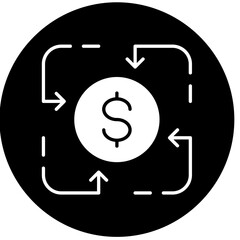 Cash Inflow  Icon Element For Design	