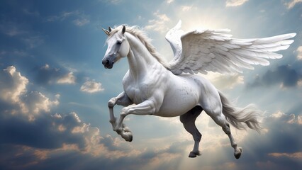 Photorealistic 3D Render of a Mythical Pegasus in Ultra High Detail