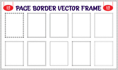 Border frame vector design elements for blank pages