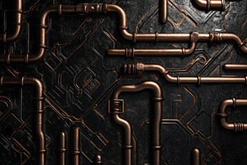 Fototapeta premium Connected Pipe Piles