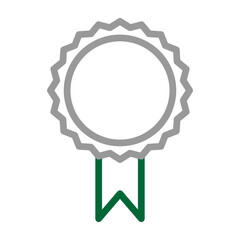Badge Vector Line Dark Green Grey Icon Design
