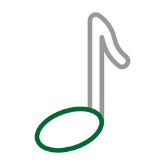 Music Vector Line Dark Green Grey Icon Design