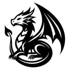 tattoo, vector, dragon, animal, illustration, tribal, symbol, black, silhouette, art, head, design, cartoon, bird, sign, nature, wild, monster, logo, tiger, lion, wolf, teeth, mascot, wildlife