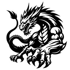 tattoo, vector, dragon, animal, illustration, tribal, symbol, black, silhouette, art, head, design, cartoon, bird, sign, nature, wild, monster, logo, tiger, lion, wolf, teeth, mascot, wildlife