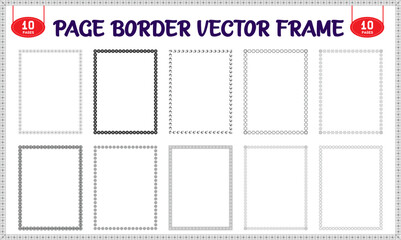 Border frame vector design elements for blank pages