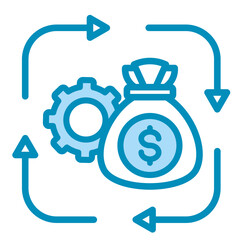 Financing Cash Flow  Icon Element For Design	
