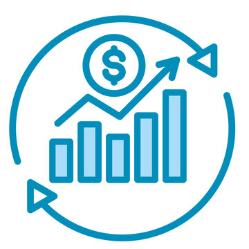 Net Cash Flow  Icon Element For Design	