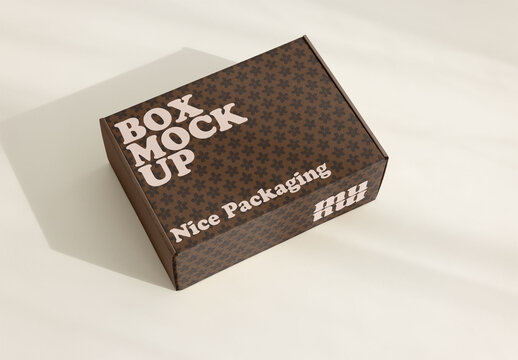 Simple Cardboard Box Mockup
