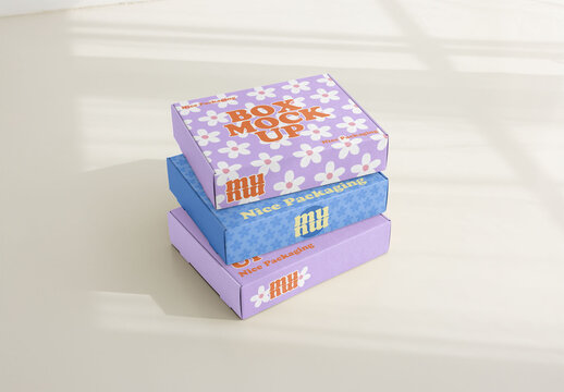 Cardboard Box Mockup for Design