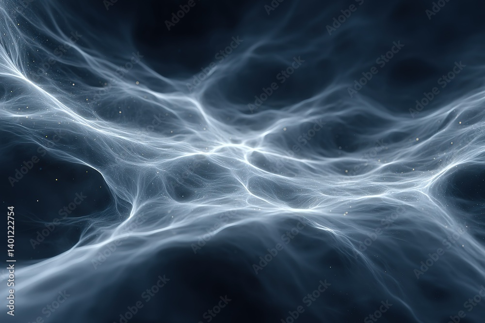 Wall mural abstract representation of energy waves in a dark background illustrating dynamic movements and inte