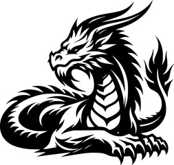 tattoo, vector, dragon, animal, illustration, tribal, symbol, black, silhouette, art, head, design, cartoon, bird, sign, nature, wild, monster, logo, tiger, lion, wolf, teeth, mascot, wildlife