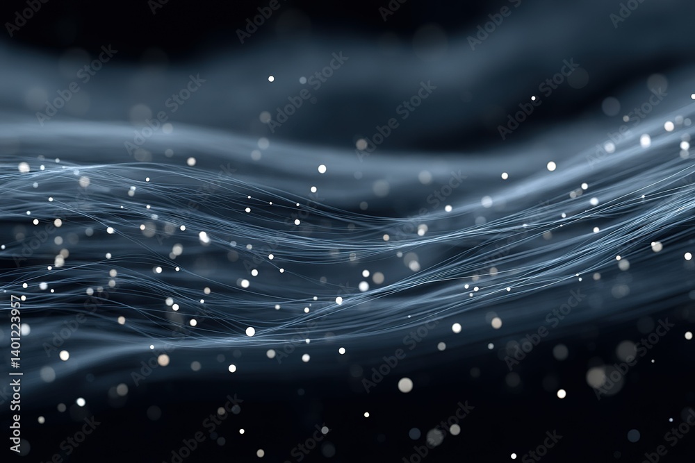Canvas Prints ethereal waves of light shimmer in dark background creating a dreamlike atmosphere