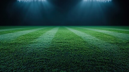 Obraz premium Stadium Nighttime view of a lit up stadium, capturing the energy of a live sports event under the lights.