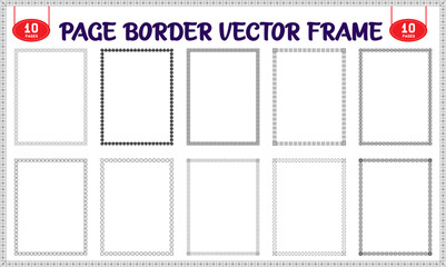 Border frame vector design elements for blank pages