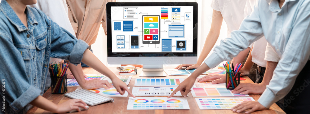 Aufkleber UX UI design process for brisk mobile application and website . Creative prototype of wireframe for professional app developer .