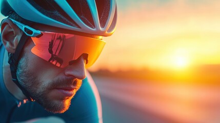 Wellbeing Cyclist stretching before a ride, preparing mentally and physically for the journey.