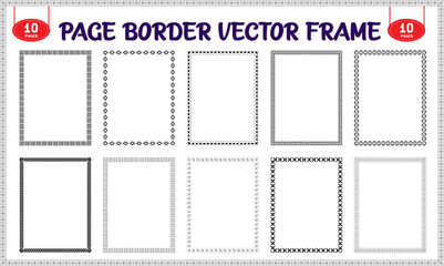 Border frame vector design elements for blank pages
