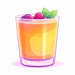 Refreshing Raspberry Mint Juice Cocktail. Vibrant Summer Beverage Aesthetic