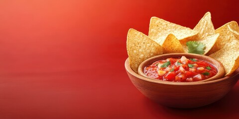Crispy tortilla chips served with fresh salsa in a warm setting perfect for gatherings or snacking