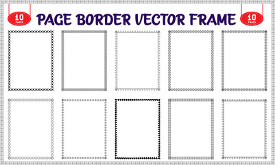 Border frame vector design elements for blank pages