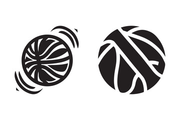 Basketball Icon Vector Set Abstract Sports Ball Logo Designs
