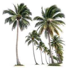Obraz premium palm tree on a white background