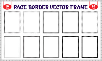 Border frame vector design elements for blank pages