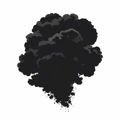 Dramatic Smoke and Explosion Illustration: Abstract Vector Art with Te, Powerful Energy and Dynamic Movement