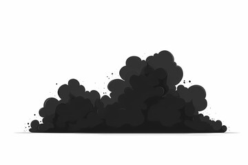Abstract Black Smoke Cloud Texture: Air Pollution Visual Effects and Environmental Impact