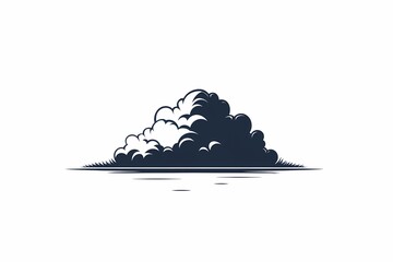 Black and White Cloudscape: Moody Sky Storm Illustration in Digital Art Perspective