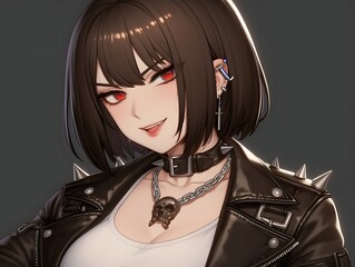 Girl in Leather Jacket