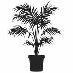 Create a Vibrant Indoor Space with Elegant Potted Plant Silhouettes for Modern Home Decor