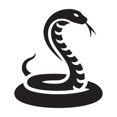 Cobra Snake Silhouette Vector Illustration for Strong Designs