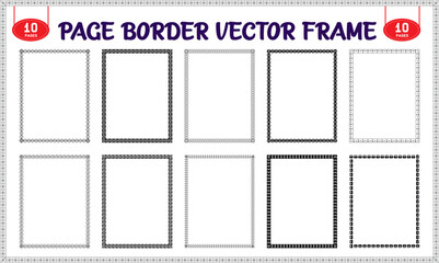 Border frame vector design elements for blank pages