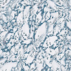 Abstract blue and white pattern resembling leaves and organic shapes. The design has a textured, hand-painted appearance, creating a dynamic visual effect. © Юлия Глухивская