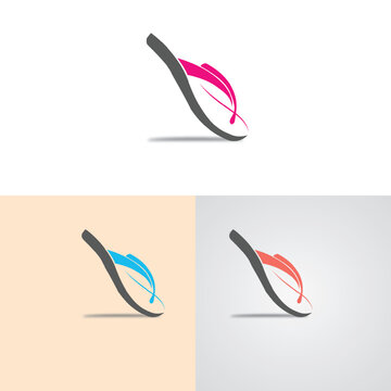 sliper logo design vector EPS  fashion, illustration, background, footwear, shoe, foot, vector, design, flat, white, outline, isolated, icon, line, symbol, sliper, fliper, flip flop, body care, sport,