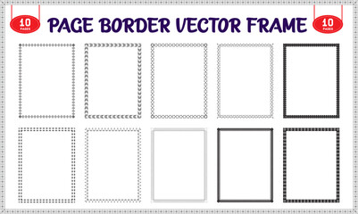 Border frame vector design elements for blank pages