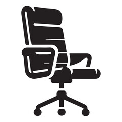 Executive Office Chair Silhouette Vector Graphic for Business Designs