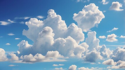 Endless cerulean skies with playful cotton clouds floating freely — a visual breath of fresh air