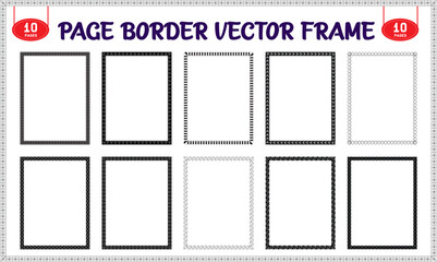 Border frame vector design elements for blank pages