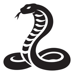 Cobra Silhouette Vector Snake with Hood a Unique Design