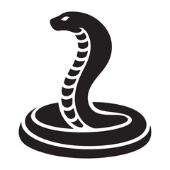 Silhouette Cobra Snake Vector Artwork Simple and Minimalist Design
