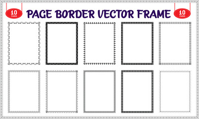 Border frame vector design elements for blank pages