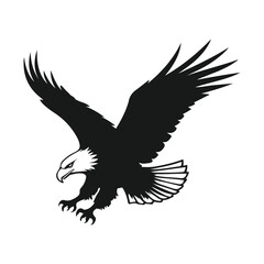 Flying Eagle Silhouette Vector Illustration